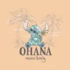 Girls' Disney Lilo & Stitch Ohana Short Sleeve Graphic T-Shirt - Light Orange