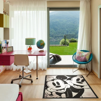 Disney Mickey Mouse Classic Black & White Rug (54"x54") - Image 2