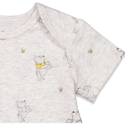 Disney Winnie The Pooh Baby Boys 3 Pack Cuddly Short Sleeve Bodysuits - Image 4