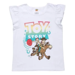 Disney Pixar Toy Story Woody Buzz Lightyear Forky Girls 3 Pack Graphic T-Shirts Toddler