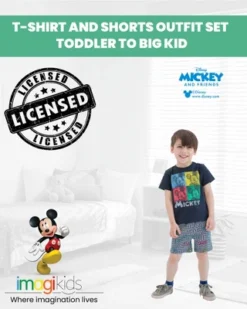 Disney Mickey Mouse Lilo & Stitch T-Shirt And Shorts Outfit Set Little Kid To Big Kid