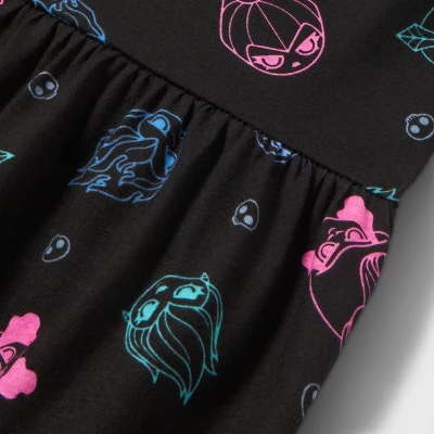 Girls' Disney Villain Short Sleeve Dress - Black - Image 2