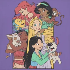 Junior's Disney Princess Pets Distressed T-Shirt