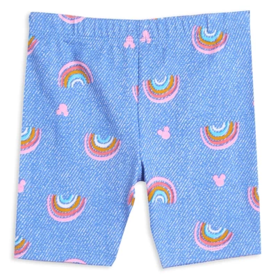 Disney Frozen Minnie Mouse Little Mermaid Elsa Princess Anna Peplum T-Shirt Shorts & Scrunchie 3 Pc Set Infant To Big Kid - Image 2