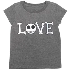 Disney Nightmare Before Christmas Jack Skellington Sally Gray 3 Pack Graphic T-Shirts Gray/Black/Red