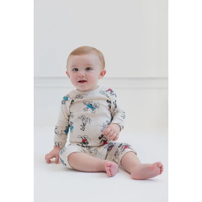 Disney Mickey Mouse Donald Duck Goofy Baby Snap Sleep N' Play Coverall Newborn To Infant