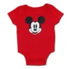 Disney Boy's 3-Pack Mickey Mouse Short Sleeve Baby Bodysuit Creeper, Jogger Pants And Bandana Bib Set For Infant