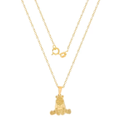 Disney Winnie The Pooh Womens 10KT Yellow Gold Necklace, 18'' - Image 3
