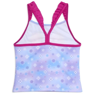 Disney Princess Anna Elsa Girls Tankini Top And Bikini Bottom Swim Set Toddler To Little Kid - Image 5