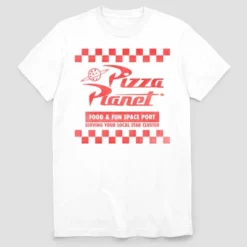 Men's Disney Toy Story Pizza Planet Short Sleeve Graphic T-Shirt - White