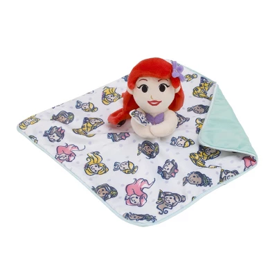 Disney Ariel And Princess Lovey Security Reversible Blanket - Image 2