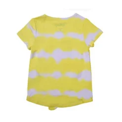 Girl's Disney Princess Belle Royal Magic Tie Dye Bow Front Graphic Tee Shirt For Toddlers