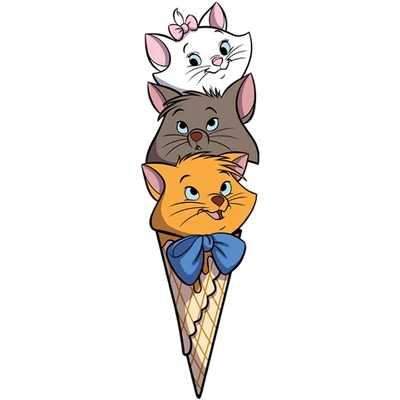 Disney Men's Aristocats Triple Scoop Kittens T-Shirt