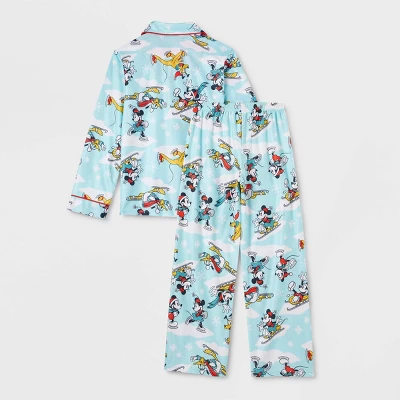 Kids' Disney 100 Sleep Coat Pajama Set - Blue - Image 2