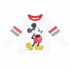 Disney Mickey Mouse Toddler Boys Long Sleeve T-Shirt Fleece Pant Set White/Gray