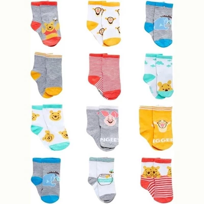 Disney Baby Boys’ Socks - 12 Pack Mickey Mouse, Winnie The Pooh, Lion King, Toy Story (Newborn/Infant) - Image 9