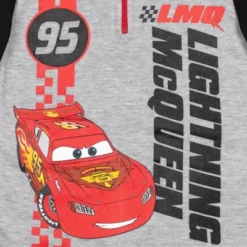 Disney Pixar Cars Lightning McQueen Toddler Boys Fleece Half-Zip Pullover Hoodie