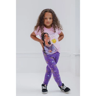 Disney Wish Asha Star Girls T-Shirt And Leggings Outfit Set Toddler To Little Kid - Image 4