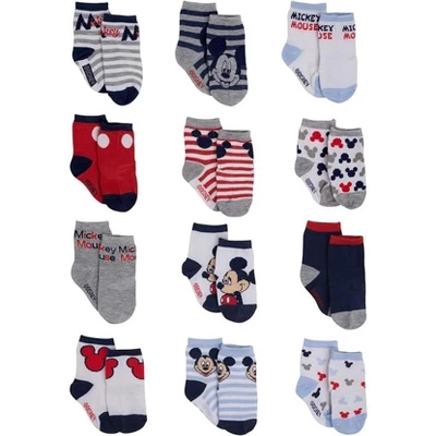 Disney Baby Boys’ Socks - 12 Pack Mickey Mouse, Winnie The Pooh, Lion King, Toy Story (Newborn/Infant) - Image 7