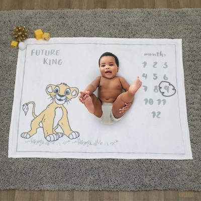 Disney Lion King Simba Super Soft Milestone Baby Blanket - Image 5