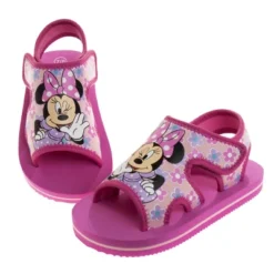 Disney Minnie Mouse Toddler Girls Hook And Loop Sandals