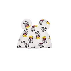 Disney Boy's Mickey Mouse Footed Baby Coverall Jumpsuit And Hat With 3D Ears For Infant