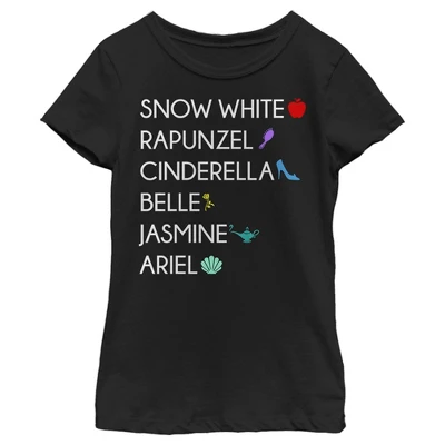 Girl's Disney Princess Items T-Shirt - Image 3