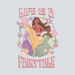 Girls' Disney Princess 'Life Is A Fairytale' Graphic T-Shirt - Light Blue
