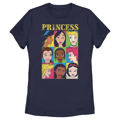 Women's Disney Princess Distressed Close-Up Poster T-Shirt - Image 3