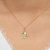 Disney Mickey Mouse 14kt Yellow Gold Classic Mickey Pendant Necklace, 15"