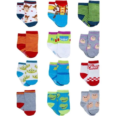 Disney Baby Boys’ Socks - 12 Pack Mickey Mouse, Winnie The Pooh, Lion King, Toy Story (Newborn/Infant) - Image 8