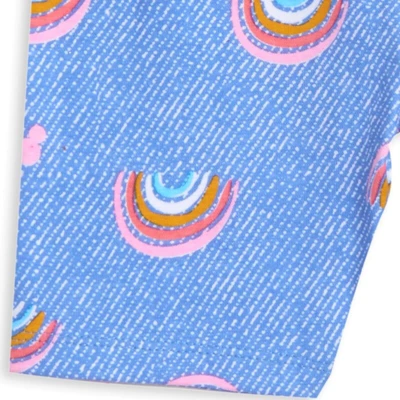 Disney Frozen Minnie Mouse Little Mermaid Elsa Princess Anna Peplum T-Shirt Shorts & Scrunchie 3 Pc Set Infant To Big Kid - Image 7