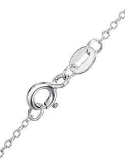 Disney Frozen Silver Plated Blue Crystal Snowflake Pendant Necklace, 18"