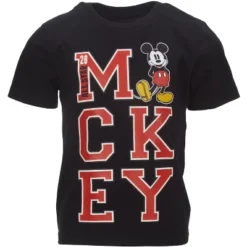 Disney Mickey Mouse Toddler Boys 3 Pack Graphic T-Shirt White/ Red/ Black