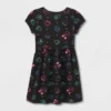 Girls' Disney Villain Short Sleeve Dress - Black