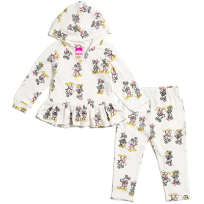 Disney Mickey Mouse Minnie Mouse Girls Pullover Hoodie And Pants Outfit Set Toddler - Image 7