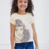 Disney Princess Ariel Cinderella Tiana Moana Jasmine Belle Girls 3 Pack T-Shirts Toddler To Big Kid