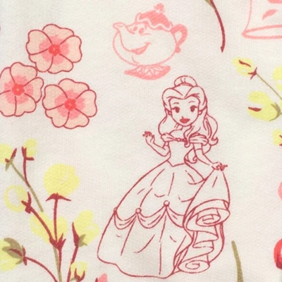 Disney Princess Ariel Tiana Belle Girls French Terry 3 Pack Pants Toddler - Image 6