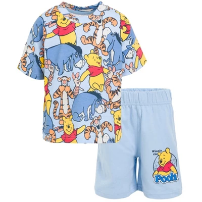 Disney Mickey Mouse Winnie The Pooh Donald Duck Pluto Piglet Tigger Graphic T-Shirt And Shorts Set Infant To Big Kid - Image 7