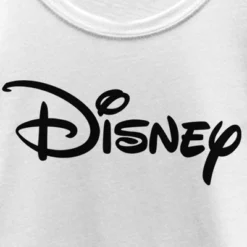 Girl's Disney Black And White Classic Logo T-Shirt