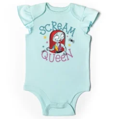 Disney Nightmare Before Christmas Zero Sally Jack Skellington Baby Girls Bodysuit Pants And Headband 3 Piece Outfit Set Newborn To Infant