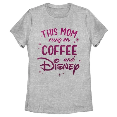 Women's Disney This Mom Runs On Coffee T-Shirt - Image 3