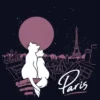 Disney Girl's Aristocats Duchess And Thomas Love In Paris T-Shirt