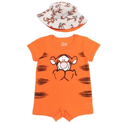 Disney Lion King,Mickey Mouse,Winnie The Pooh Simba Baby Romper And Sunhat Newborn To Infant - Image 11
