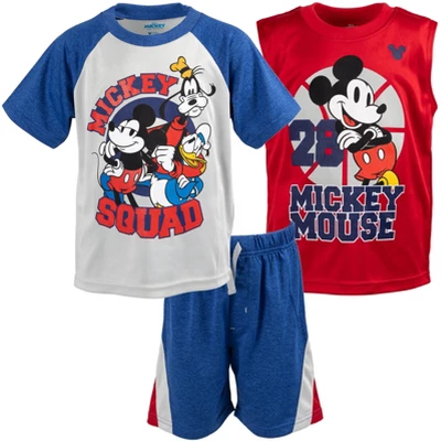 Disney Lion King Pixar Toy Story Mickey Mouse Goofy T-Shirt Tank Top And Shorts 3 Piece Outfit Set Toddler To Big Kid - Image 11