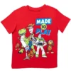 Disney Pixar Toy Story Buzz Lightyear Woody Athletic T-Shirt And Mesh Shorts Outfit Set Toddler