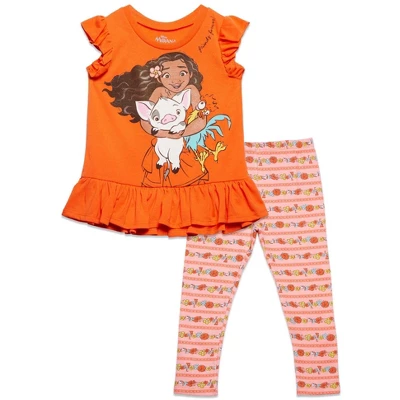 Disney Moana Girls T-Shirt And Leggings Outfit Set Toddler - Image 8