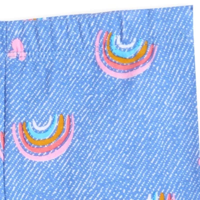 Disney Frozen Minnie Mouse Little Mermaid Elsa Princess Anna Peplum T-Shirt Shorts & Scrunchie 3 Pc Set Infant To Big Kid - Image 6