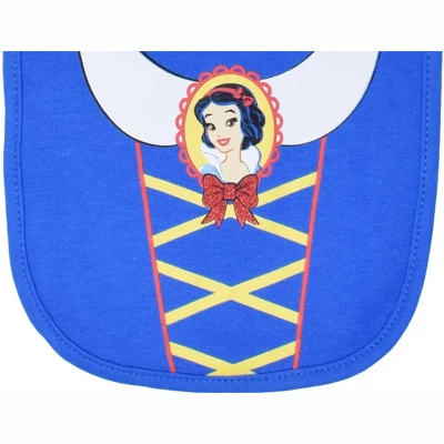 Disney Princess Ariel Cinderella Princess Belle Princess Aurora Snow White 5 Pack Bibs One Size - Image 6