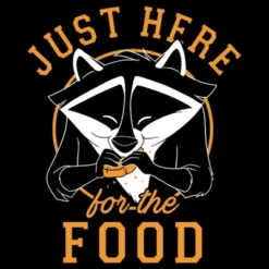 Disney Men's Pocahontas Meeko Just Here For The Food T-Shirt - Black - 2X Big Tall